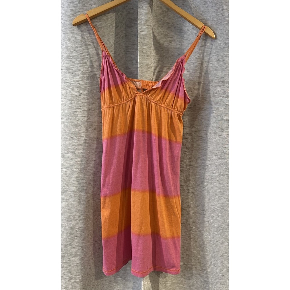 Vintage Pink by Victoria's Secret spaghetti strap striped Dress Size Medium Y2K